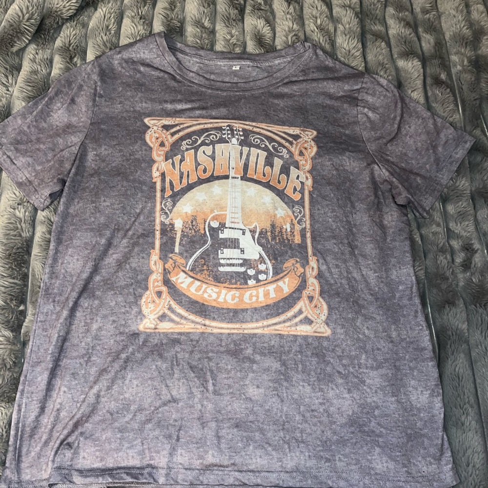 Nashville Music City Kids Graphic T-Shirt - Gray
